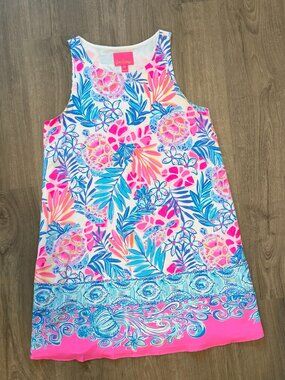 EUC Lilly Pulitzer Jackie Silk Shift Dress Size M